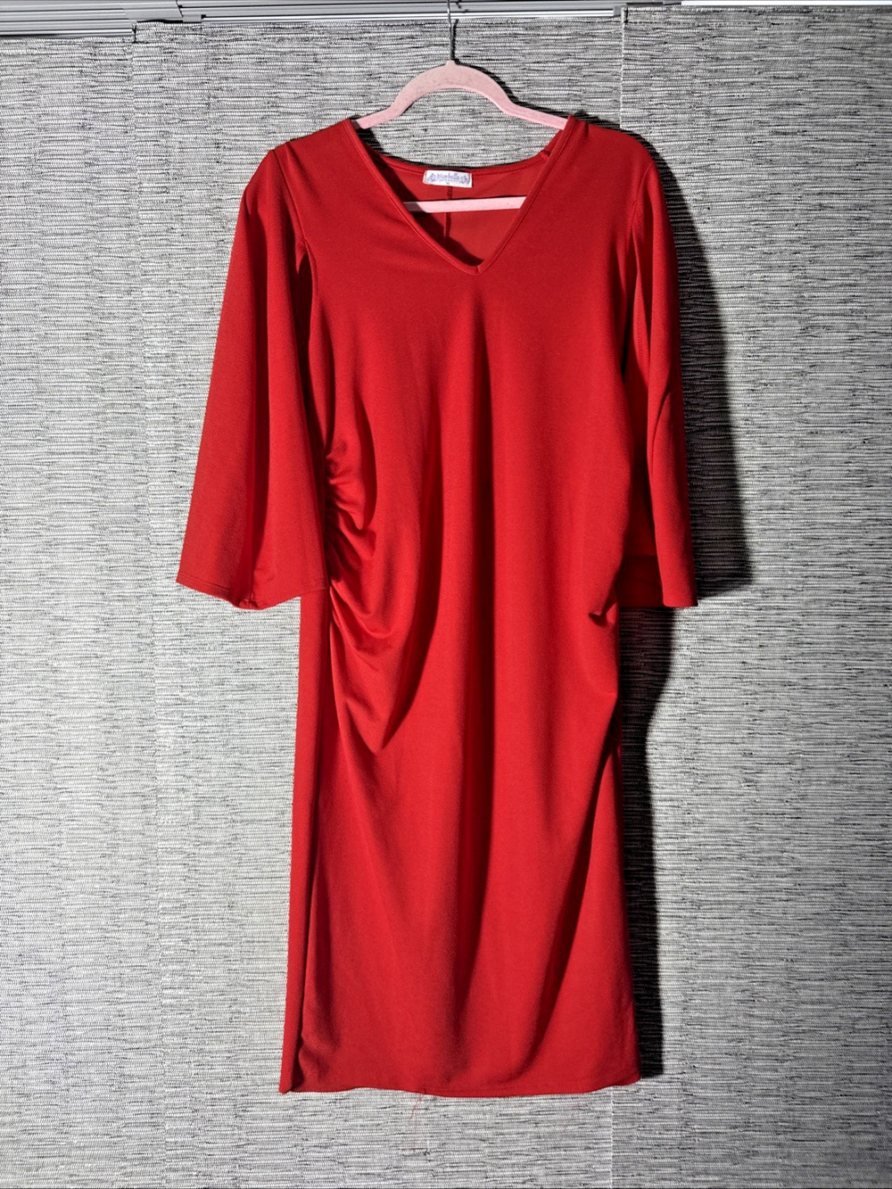 Maternity Blue Bella Batwing Dress, Red, Size 14